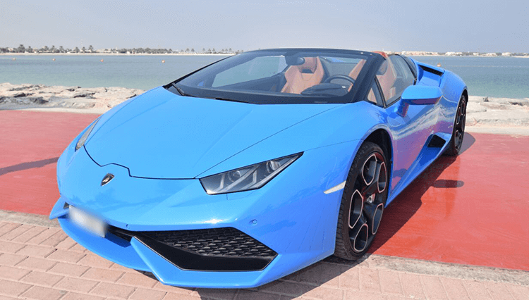 huracan spyder rental dubai