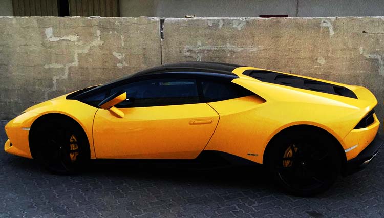 Lamborghini Huracan Yellow Rental Dubai