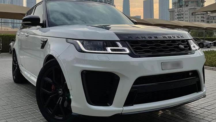 Range Rover SVR White Rent in Dubai